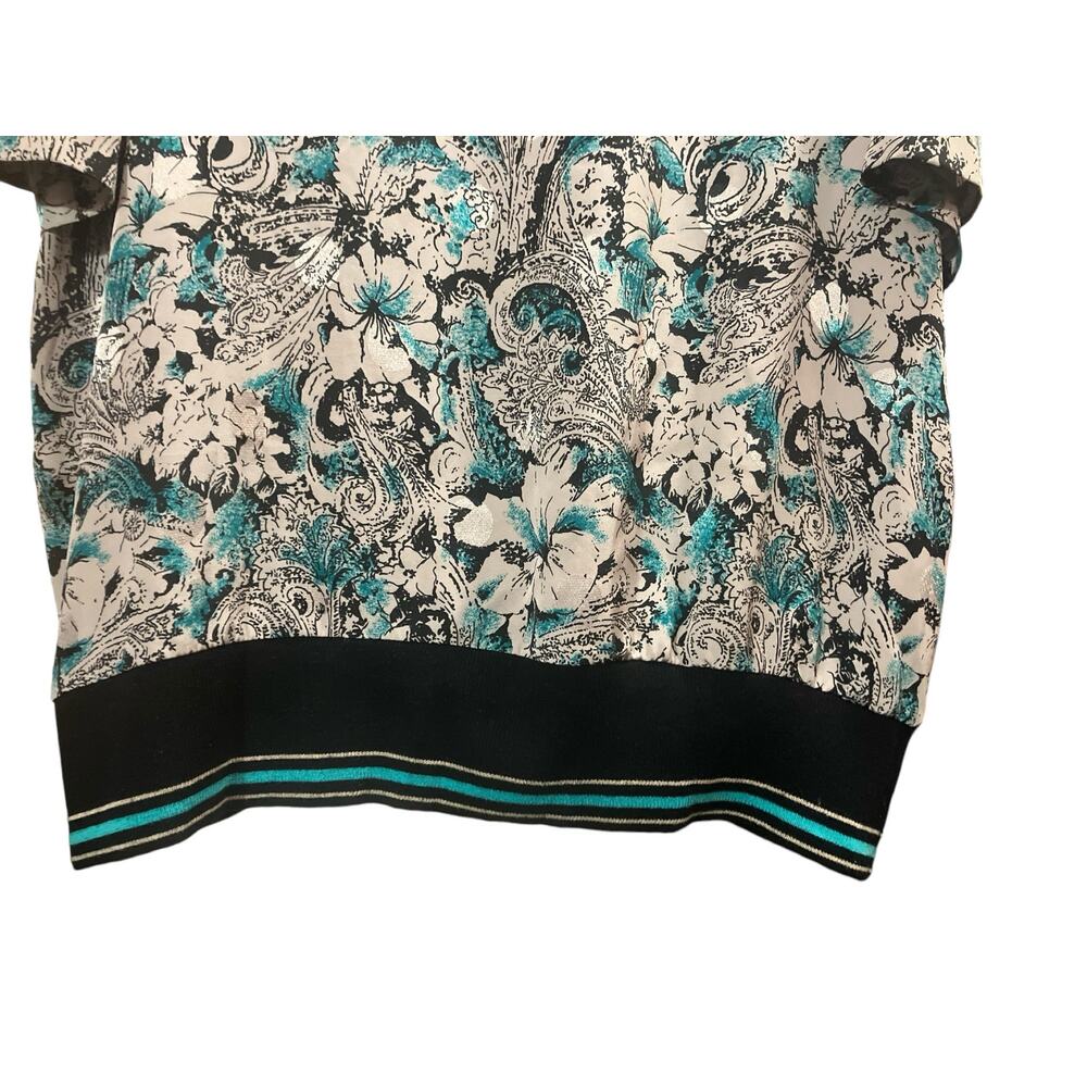 CB Collections Women's Button-Down Stretch Waist Floral Blouse | Size XL VTG - Picture 6 of 9